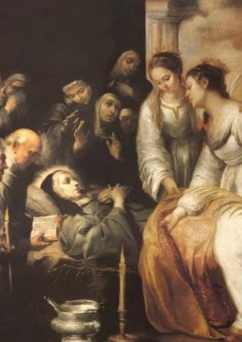 Morte de Santa Clara de Assis,  por Murillo, século XVII.