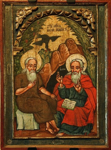 Elias e Henoc, ícone do século XVII, Museu Histórico, Sanok, Polônia.