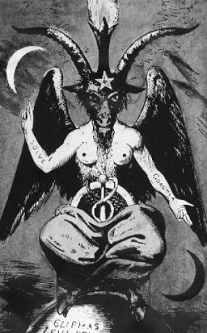 A tocha sobre a cabeça de Baphomet representa a mesma tocha de Prometheus: o conhecimento humano.