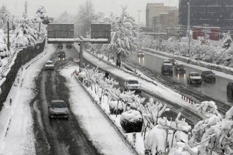 Nevasca em Teerã Foto: AFP