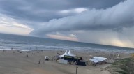 Nuvem rolo é vista em praia de Santa Catarina 