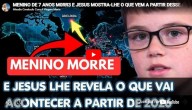 Conselhos de Jesus ao mundo, transmitidos a um menino colombiano católico que voltou da morte. (vídeo)
