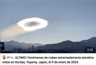 Nuvens extremamente estranhas vistas no Japão. 