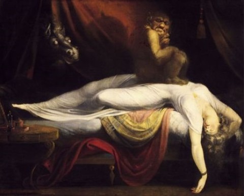 A paralisia do sono inspirou obras de arte e ficÃ§Ã£o, incluindo o quadro O Pesadelo, do pintor suÃ­Ã§o Johann Heinrich FÃ¼ssli (1741-1825)
