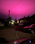 Cor do céu em Sussex, Inglaterra: roxo e lilás. 