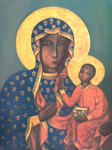 Imagem original de Nossa Senhora de Czestochowska.  