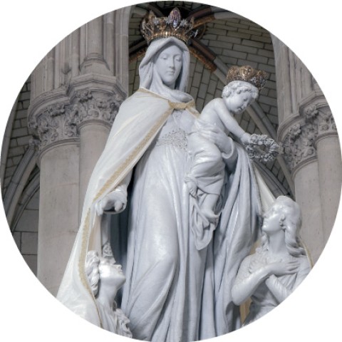 EstÃ¡tua de Nossa Senhora Libertadora das Almas do PurgatÃ³rio.
