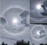 Halos solares pelo mundo.